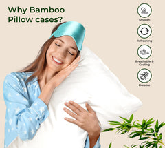 Royale Linens Cooling Pillow Cases Set of 2-100% Rayon Derived from Bamboo Cooling Pillowcase for Hot Sleepers - Soft & Silky Pillow Covers with Envelope Closure (White)