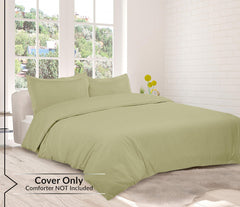 ROYALE LINENS Sage Green Duvet Cover - Duvet Cover Set - 3 Piece Double Brushed Duvet Covers with Zipper Closure, 1 Duvet Cover & 2 Pillow Shams ( SageGreen)