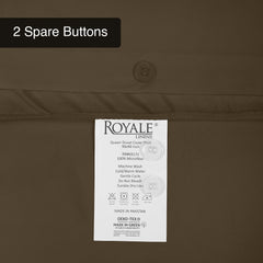 ROYALE Chocolate Duvet Cover - Washed Duvet Cover Set 3 Piece Double Brushed Duvet Covers with Button Closure - 1 Duvet Cover and 2 Pillow Shams - Comforter Cover