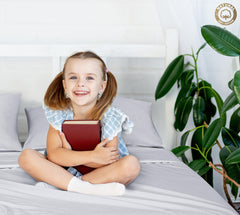 400 Thread Count 100% American Grown Cotton Flat Sheet - Cooling Sheets - Sheets - Luxury Sateen Weave - Flat Sheet Sold Separately - Silver Flat Sheet Only ( Spanish Silver)