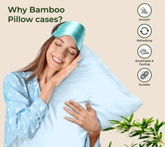 Royale Linens Cooling Pillow Cases Set of 2-100% Rayon Derived from Bamboo Cooling Pillowcase for Hot Sleepers - Soft & Silky Pillow Covers with Envelope Closure (Lake Blue)