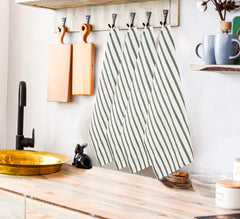 ROYALE Kitchen Towel 4 Pack - 100% Cotton Kitchen Dish Towel - Tea Towels - Reusable Cleaning Cloths - Highly Absorbent Bar Towel - Large Dish Towels - Wiping Cloth - ( Black Stripe)