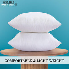 ROYALE LINENS Throw Pillow Insert - Square Pillow - Bed & Couch Pillow - Sofa Pillow Insert - Decorative Pillow Insert - Inner Cushion - Pillow & Shams Stuffer White 1 Pack Pillow Insert