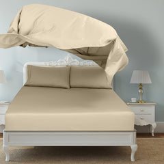 Royale Linen 2 Pack Bulk Flat Sheet Set - Top Sheet - Soft 1800 Microfiber - Wrinkle & Stain Resistant - for Hotel, Massage Table, Hospital, Dorm - Flat Sheet Sold Separately ( Sand)