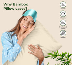 Royale Linens Cooling Pillow Cases Set of 2-100% Rayon Derived from Bamboo Cooling Pillowcase for Hot Sleepers - Soft & Silky Pillow Covers with Envelope Closure (Sand)