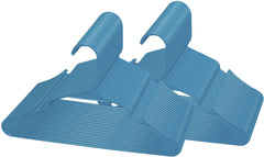 ROYALE Blue Plastic Hangers for Clothes - Heavy Duty Plastic Clothes Hanger Ideal for Everyday Standard Use - Lightweight & Space Saving Notched Plastic Hangers - Slim & Sleek Shoulder Groove