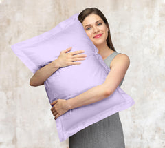 Royale Linens Pillow Shams 2 Pack - Brushed 1800 Microfiber - Bed Pillow Shams, Wrinkle & Fade Resistant Soft and Cozy -Back Overlap Closure - Oxford Pillowcase ( Lavender)