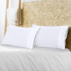 Royale Linens White Cotton Pillowcase Set - Bed Pillow Cover - 100% Cotton- Bulk Pillow Cases - Soft & Cozy- Envelope Closure-Hotel Quality Pillow Case Pack of 12 (, White)