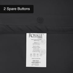 ROYALE Black Duvet Cover- Washed Duvet Cover Set, 3 Piece Double Brushed Duvet Covers with Button Closure - 1 Duvet Cover and 2 Pillow Shams - Comforter Cover