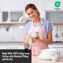 ROYALE LINENS Flour Sack Dish Towels - Kitchen Towel - Super Absorbent Flour Sack -100% Ring Spun Cotton -Tea Towels - for Embroidery, Cloth Diapers, Cheese Strainers (Natural - 28" X 28")