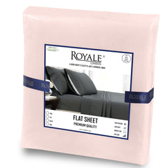 ROYALE LINENS Flat Sheet Only - Brushed 1800 Microfiber - Ultra Soft & Breathable - Wrinkle & Stain Resistant - Hotel Quality Flat Sheet Sold Separately - Top Sheet for Bed - Pink