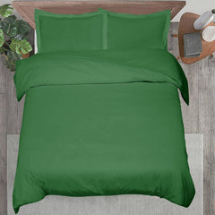 Royale Linens Hunter Green Duvet Cover- Duvet Cover Set - 3 Piece Double Brushed Duvet Covers with Zipper Closure, 1 Duvet Cover  & 2 Pillow Sham (HunterGreen)