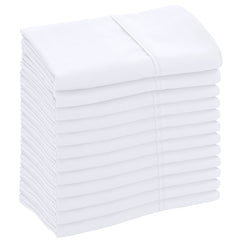 Royale Linens White Pillowcase Set of 12 - Bed Pillow Cover - 1800 Brushed Microfiber - Wrinkle & Fade Resistant - Bulk Pillow Cases - Hotel Quality Pillow Case 12 Pack (White)