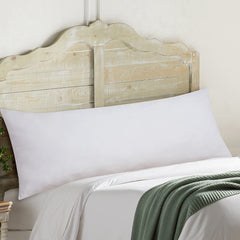 Royale Linens Body Pillow Cover - Double Brushed 1800 Microfiber - 20"x54" with Hidden Zipper Closure - Wrinkle & Fade Resistant - Super Soft Body Pillowcase 2 Pack (White, Pack of 2)