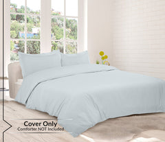 ROYALE LINENS White Duvet Cover - Duvet Cover Set - 3 Piece Double Brushed Duvet Covers with Zipper Closure, 1 Duvet Cover and 2 Pillow Shams (White)
