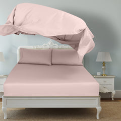 Royale Linen 2 Pack Bulk Flat Sheet Set - Top Sheet - Soft 1800 Microfiber - Wrinkle & Stain Resistant - for Hotel, Massage Table, Hospital, Dorm -  Flat Sheet Sold Separately ( Pink)