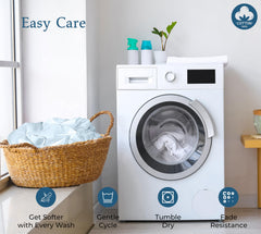 400 Thread Count 100% American Grown Cotton Flat Sheet - Cooling Sheets - Sheets - Luxury Sateen Weave - Flat Sheet Sold Separately - Soft Blue Flat Sheet Only (Caribbean Blue)