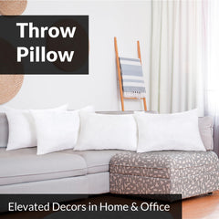 ROYALE LINENS Throw Pillow Insert - Square Pillow - Bed & Couch Pillow - Sofa Pillow Insert - Decorative Pillow Insert - Inner Cushion - Pillow & Shams Stuffer White 1 Pack Pillow Insert