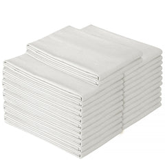 ROYALE LINENS Flour Sack Dish Towels - Kitchen Towel - Super Absorbent Flour Sack -100% Ring Spun Cotton -Tea Towels - for Embroidery, Cloth Diapers, Cheese Strainers (White - 28" X 28")