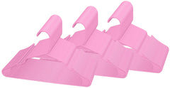 ROYALE Pink Plastic Hangers for Clothes - Heavy Duty Plastic Clothes Hanger Ideal for Everyday Standard Use - Lightweight & Space Saving Notched Plastic Hangers - Slim & Sleek Shoulder Groove