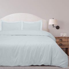 ROYALE LINENS White Duvet Cover - Duvet Cover Set - 3 Piece Double Brushed Duvet Covers with Zipper Closure, 1 Duvet Cover and 2 Pillow Shams (White)