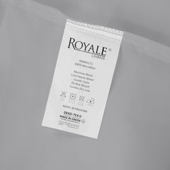 Royale Linens Fitted Sheet - Brushed Hotel Quality 1800 Ultra-Soft Wrinkle & Fade Resistant - Bottom Sheet - Deep Pocket Stretches Up to 16" - Fitted Sheet Only - Elastic Sheet (Silver)