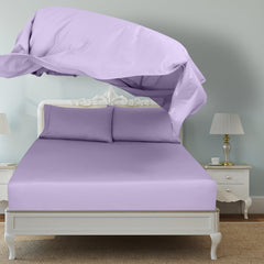 Royale Linen 2 Pack Bulk Flat Sheet - Top Sheet - Soft 1800 Microfiber - Wrinkle & Stain Resistant - for Hotel, Massage Table, Hospital, Dorm - Flat Sheet Sold Separately (Lavender)