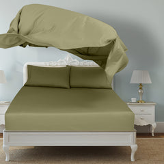 Royale Linen 2 Pack Bulk Flat Sheet - Top Sheet - Soft 1800 Microfiber - Wrinkle & Stain Resistant - for Hotel, Massage Table, Hospital, Dorm - Flat Sheet Sold Separately ( Sage Green)