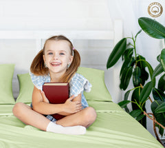 400 Thread Count 100% American Grown Cotton Flat Sheet - Cooling Sheets - Sheets - Luxury Sateen Weave - Flat Sheet Sold Separately - Soft Green Flat Sheet Only ( Florentine Sage)