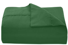 Royale Linens Flat Sheet Only - Brushed 1800 Microfiber - Ultra Soft & Breathable - Wrinkle Resistant - Hotel Quality Flat Sheet Sold Separately - Top Sheet for Bed - (Hunter Green)