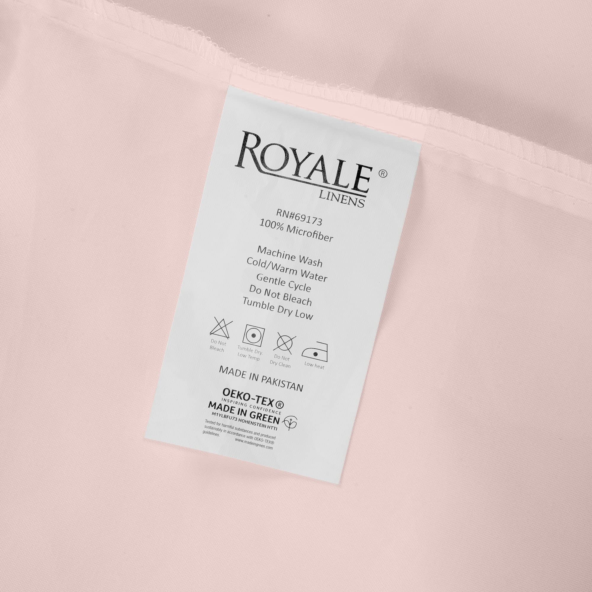 ROYALE LINENS Flat Sheet Only - Brushed 1800 Microfiber - Ultra Soft & Breathable - Wrinkle & Stain Resistant - Hotel Quality Flat Sheet Sold Separately - Top Sheet for Bed - Pink