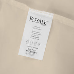 Royale Linens Pillowcase Set of 2 - Bed Pillow Cover - Sand Pillowcases - 1800 Brushed Microfiber, Wrinkle & Fade Resistant - Soft & Cozy- Pillow Case ( Sand)
