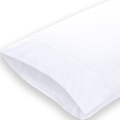 Royale Linens Pillowcase Set of 2 - Bed Pillow Cover  - White Pillowcases - 1800 Brushed Microfiber, Wrinkle & Fade Resistant - Soft & Cozy- Pillow Case ( White)