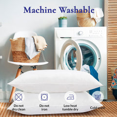 ROYALE LINENS Pillows Size Set of 2 - Bed Pillows for Sleeping - Cooling Pillow for Back, Stomach or Side Sleepers - Down Alternative Pillows - Soft Hotel Quality ( Pack of 2)