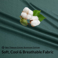 ROYALE LINENS 300 Thread Count 100% Long Staple Combed Cotton Textured Sheet Set - 3 Piece Twin Bed Sheet - 1 Fitted Sheet, 1 Flat Sheet, 1 Pillow case - Cool & Crisp Sheet Set(Textured Green)