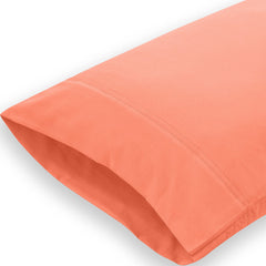 Royale Linens Pillowcase Set of 2 - Bed Pillow Cover - Coral Pillowcases - 1800 Brushed Microfiber, Wrinkle & Fade Resistant - Soft & Cozy- Pillow Case ( Coral)