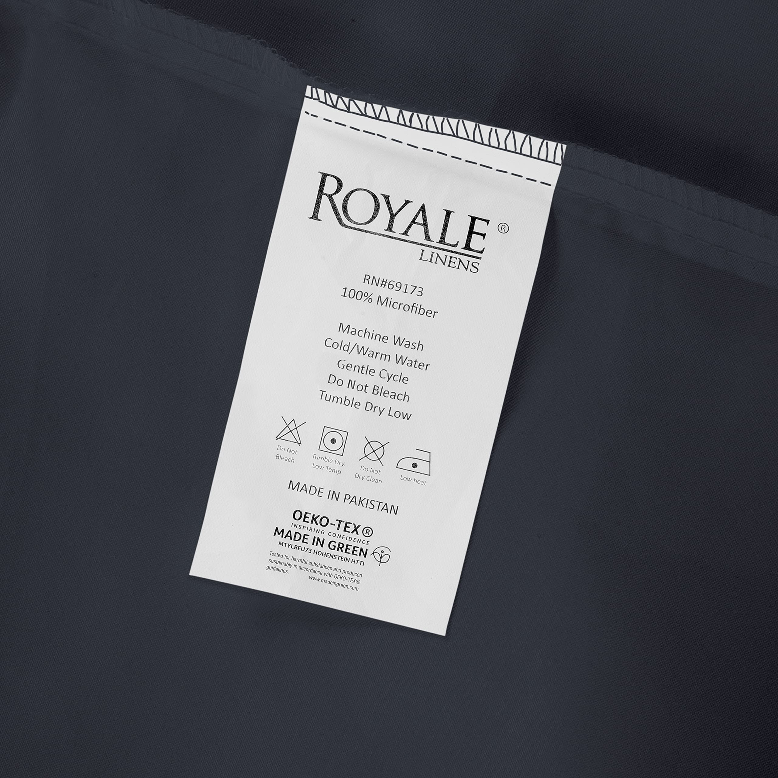 ROYALE LINENS 400 Thread Count 100% American Grown Cotton 4 Piece Sateen Sheet Set - 1 Fitted Sheet, 1 Flat Sheet, 2 Pillow case - Grey Bedsheet - Cotton Sheets - ( Spanish Slate)