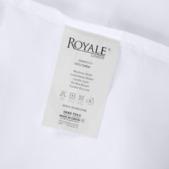 Royale Linens Fitted Sheet - Brushed Hotel Quality 1800 Ultra-Soft Wrinkle & Fade Resistant - Bottom Sheet - Deep Pocket Stretches Up to 16" - Fitted Sheet Only - Elastic Sheet (White)