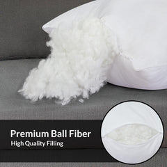 ROYALE LINENS Throw Pillow Insert - Square Pillow - Bed & Couch Pillow - Sofa Pillow Insert - Decorative Pillow Insert - Inner Cushion - Pillow & Shams Stuffer White 1 Pack Pillow Insert