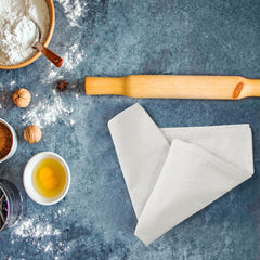 ROYALE LINENS Flour Sack Dish Towels - Kitchen Towel - Super Absorbent Flour Sack -100% Ring Spun Cotton -Tea Towels - for Embroidery, Cloth Diapers, Cheese Strainers (White - 28" X 28")