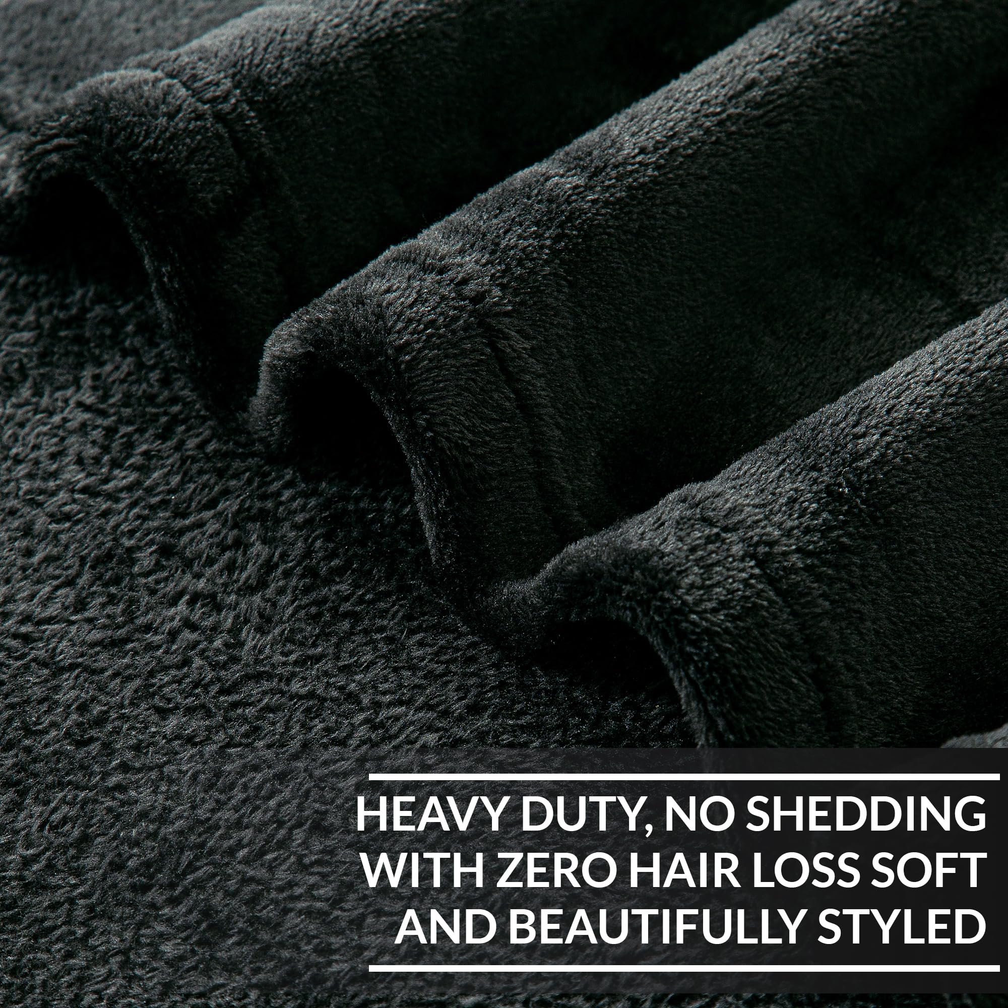 Royale Linens Fleece Blanket Kids Size - Fleece Bed Blanket - All Season Warm Lightweight Super Soft Anti Static Throw Blanket - Black Blanket - Hotel Quality- Blanket For Couch ( Black)