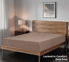 Royale Linens 100% Organic Cotton Percale Weave Super Soft Deep Pocket Bottom Sheets Elastic Sheet Fitted Sheets Only