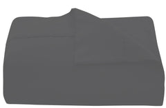 Royale Linens Queen Size Flat Sheet Only - Brushed 1800 Microfiber - Ultra Soft & Breathable - Wrinkle & Stain Resistant - Hotel Quality Flat Sheet Sold Separately - Top Sheet for Bed - (Queen, Grey)