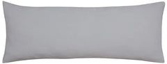 Royale Linens Body Pillow Cover - Double Brushed 1800 Microfiber - 20"x54" with Hidden Zipper Closure - Wrinkle & Fade Resistant - Super Soft Body Pillowcase 2 Pack (Silver, Pack of 2)