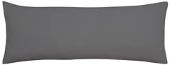 Royale Linens Body Pillow Cover - Double Brushed 1800 Microfiber - 20"x54" with Hidden Zipper Closure - Wrinkle & Fade Resistant - Super Soft Body Pillowcase 2 Pack (Grey, Pack of 2)