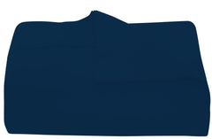 Royale Linens Queen Size Flat Sheet Only - Brushed 1800 Microfiber - Ultra Soft & Breathable - Wrinkle & Stain Resistant - Hotel Quality Flat Sheet Sold Separately - Top Sheet for Bed - (Queen, Navy)