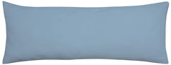 Royale Linens Body Pillow Cover - Double Brushed 1800 Microfiber - 20"x54" with Hidden Zipper Closure - Wrinkle & Fade Resistant - Super Soft Body Pillowcase (Lake Blue, Pack of 2)