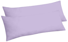 Royale Linens Body Pillow Cover - Double Brushed 1800 Microfiber - 20"x54" with Hidden Zipper Closure - Wrinkle & Fade Resistant - Super Soft Body Pillowcase 2 Pack (Lavender, Pack of 2)