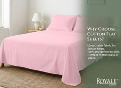 144TC cotton flat sheet Pink