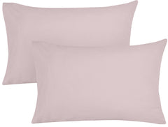 ROYALE LINENS 300 thread Count 100% Long Staple Combed Cotton Pillowcases Set Of 2 - Ultra Soft - Queen Bed Pillow Cover - 20"x30" - Breathable, Cool & Crisp Percale White Pillow Cases